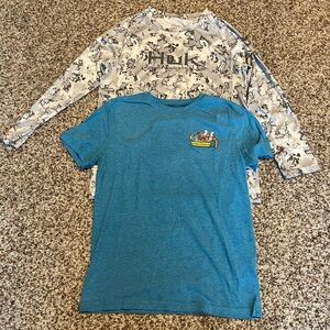 Youth Huk sun shirt and Under Armour tee shirt. Both size: Medium.